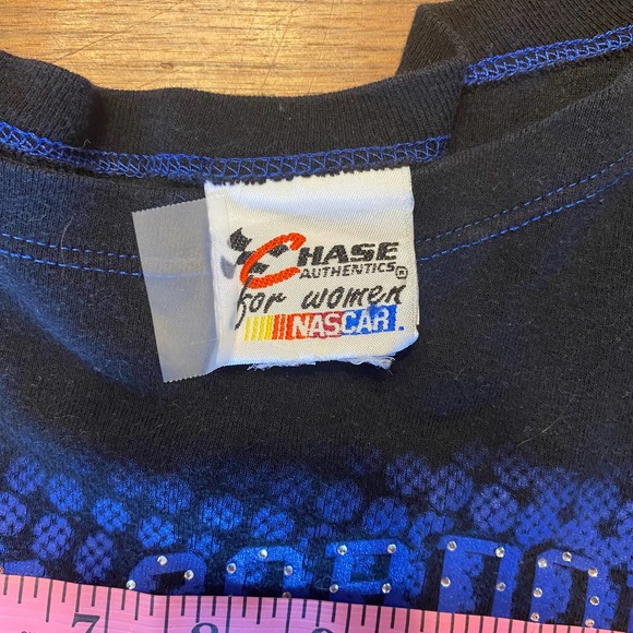 Vintage Womens Jeff Gordon Off Shoulder Top with rhinestones - Picture 6 of 7